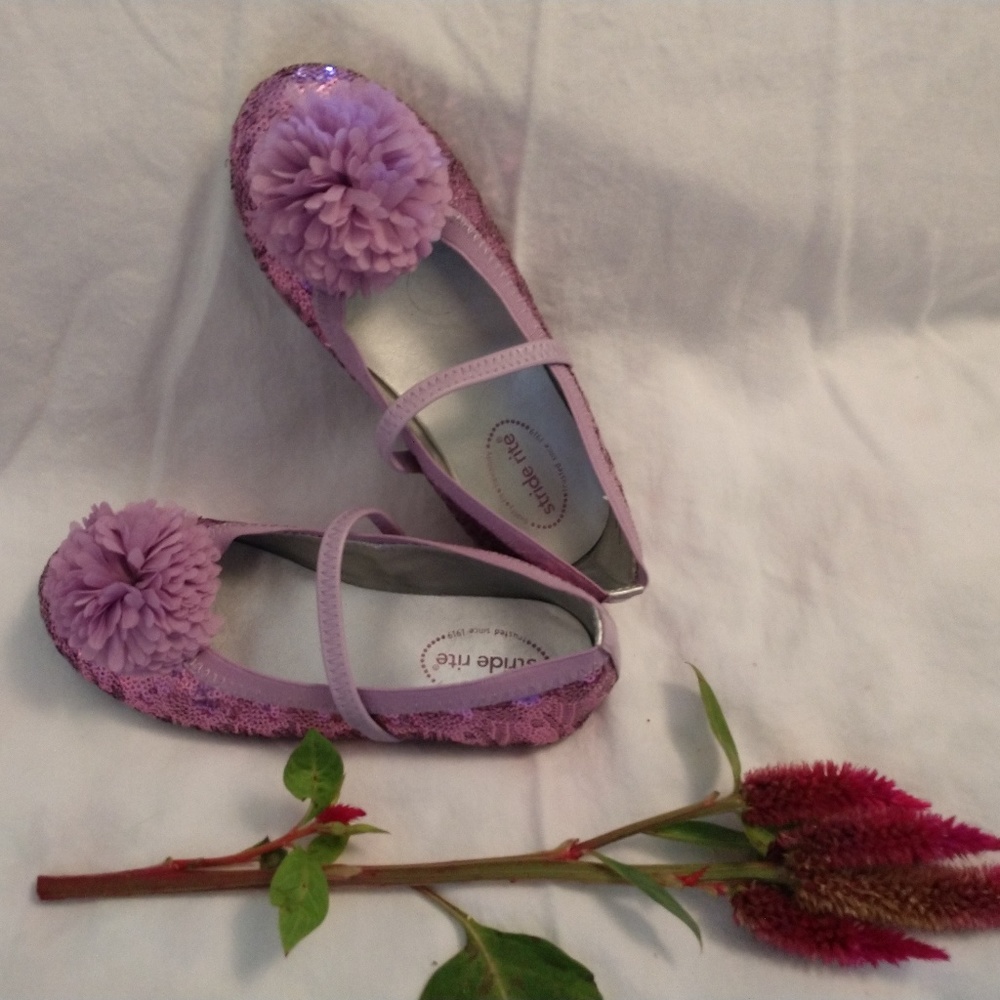 Girls' Stride Rite Purple Sequinned Dress Shoes